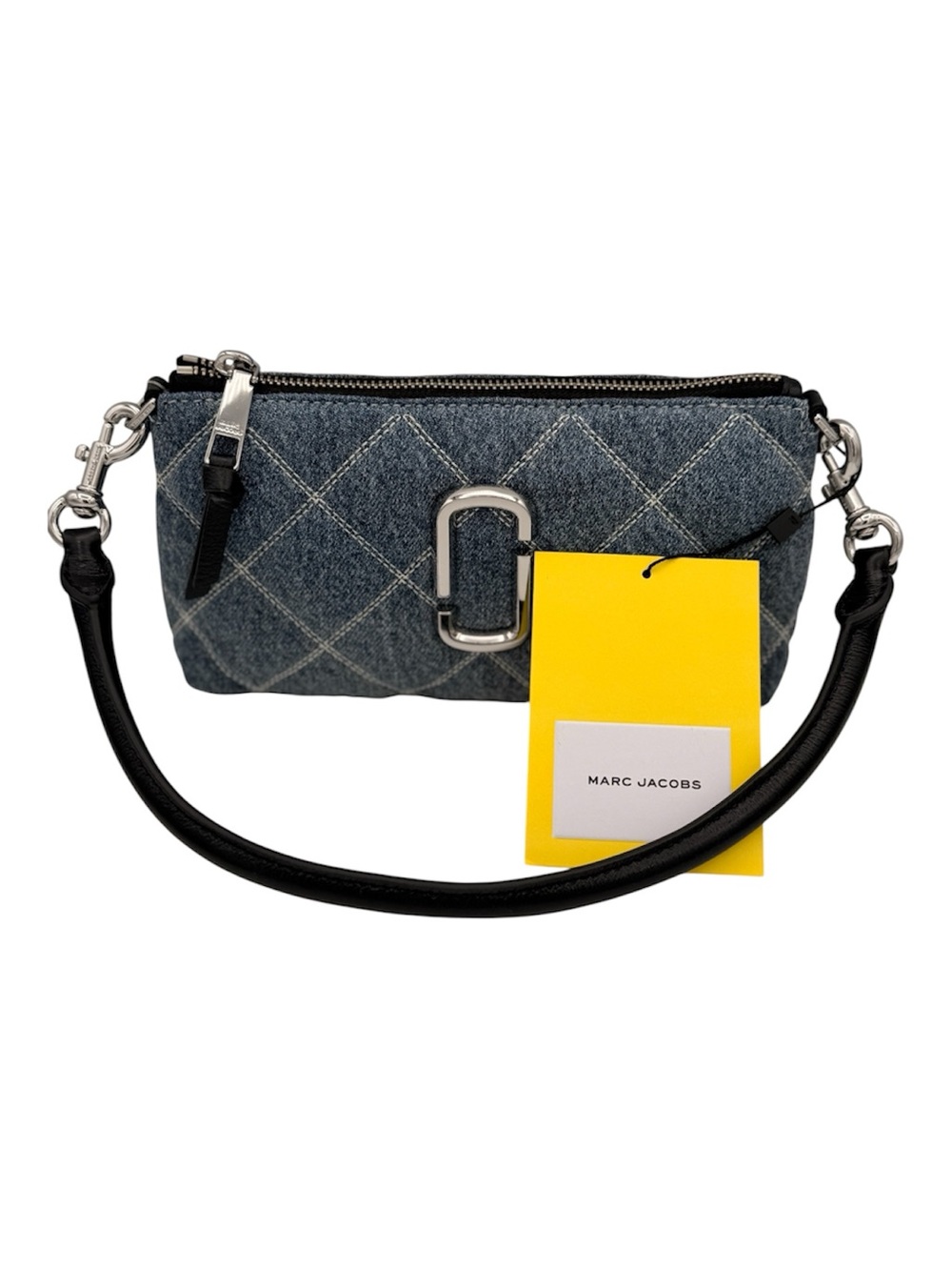 Marc Jacobs Quilted Denim Snapshot Pochette Shoulder Bag